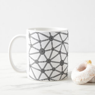 Modern schwarz und weiß  kaffeetasse