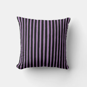 Modern, Schwarz Violette Streifen Kissen
