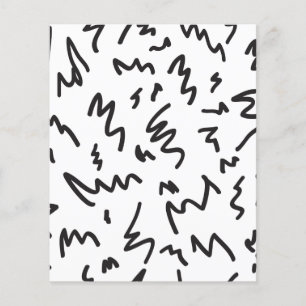 Modern Schwarz-Weiß Zag Scrapbook Paper