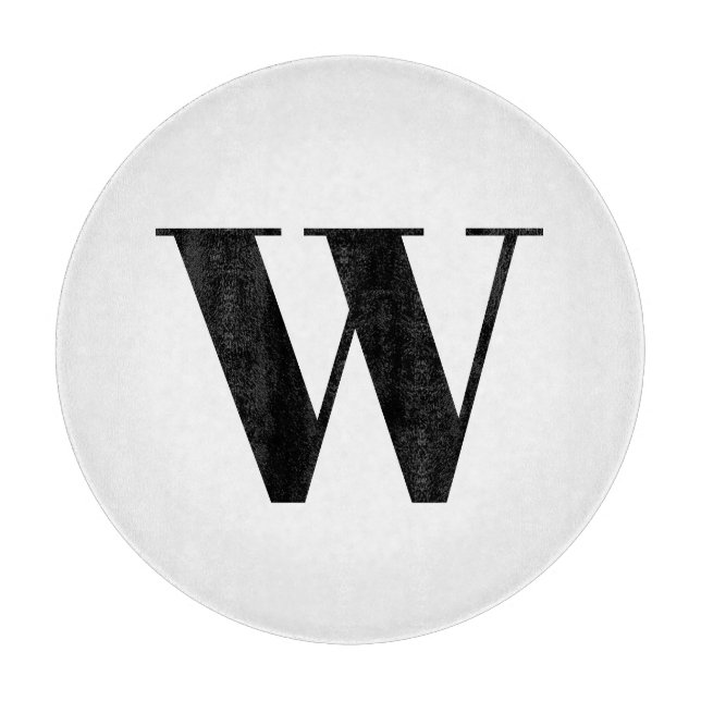 Modern Schwarz-weißer, benutzerdefinierter Anfangs Schneidebrett (Vorderseite)