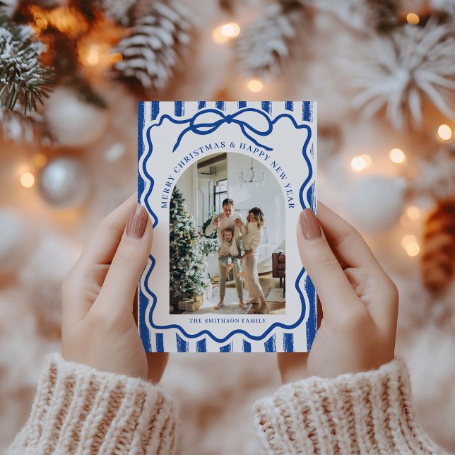 Modern Scribble Bow Arch Foto Weihnachten (Von Creator hochgeladen)