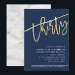 MODERN SCRIPT 30 Geburtstagsparty Gold Glitzer Einladung<br><div class="desc">von kat massard >>> https://linktr.ee/simplysweetpaperie <<< Ein trendiges, handgeschriebenes Einladungs-Design für Ihren 30. GEBURTSTAG - ich habe die meisten Altersstufen im Geschäft TIP :: 1. Um Grafiken und Schriftart zu ändern/zu verschieben und mehr Text hinzuzufügen, klicken Sie auf den Button "Anpassen". - - - - - - - - -...</div>