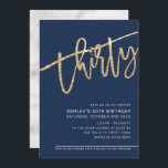 MODERN SCRIPT 30 Geburtstagsparty Gold Glitzer Einladung<br><div class="desc">von kat massard >>> https://linktr.ee/simplysweetpaperie <<< Ein trendiges, handgeschriebenes Einladungs-Design für Ihren 30. GEBURTSTAG - ich habe die meisten Altersstufen im Geschäft TIP :: 1. Um Grafiken und Schriftart zu ändern/zu verschieben und mehr Text hinzuzufügen, klicken Sie auf den Button "Anpassen". - - - - - - - - -...</div>
