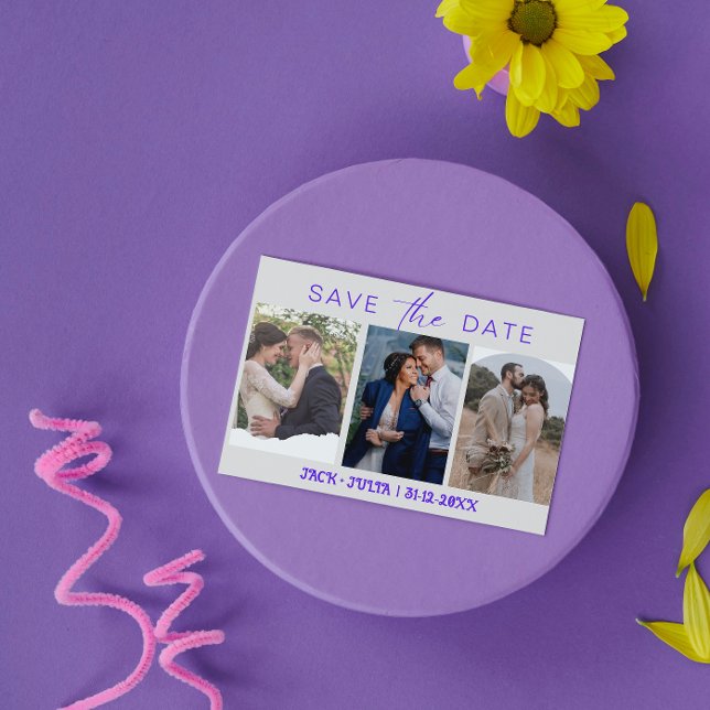 Modern Script 3 Fotovorlagen Save the Date (Von Creator hochgeladen)