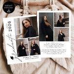 Modern Script 6 Photo Graduation Announcement Einladung<br><div class="desc">Celebrate your graduate’s milestone with this Modern Script 6 Photo Graduation Announcement, designed to beautifully showcase seven favorite photos in a clean, modern layout. Featuring elegant flowing script paired with minimalist typography, this personalized announcement highlights special memories while sharing the exciting news with family and friends. Perfect for high school...</div>