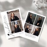 Modern Script 6 Photos Graduation Announcement Einladung<br><div class="desc">Celebrate your graduate’s milestone with this Modern Script 6 Photos Graduation Announcement, designed to beautifully showcase seven favorite photos in a clean, modern layout. Featuring elegant flowing script paired with minimalist typography, this personalized announcement highlights special memories while sharing the exciting news with family and friends. Perfect for high school...</div>