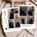 Modern Script 9 Photos Graduation Announcement Einladung<br><div class="desc">Celebrate your graduate’s milestone with this Modern Script 9 Photos Graduation Announcement, designed to beautifully showcase seven favorite photos in a clean, modern layout. Featuring elegant flowing script paired with minimalist typography, this personalized announcement highlights special memories while sharing the exciting news with family and friends. Perfect for high school...</div>