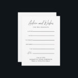 Modern Script Advice and Wishes Graduation Begleitkarte<br><div class="desc">Celebrate your graduate with heartfelt words using this Modern Script Advice and Wishes Graduation Card. Featuring elegant flowing script paired with clean modern typography, this stylish card provides space for friends and family to share personal messages, encouragement, and words of wisdom. Perfect for high school or college graduation parties, Class...</div>