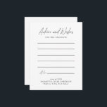 Modern Script Advice and Wishes Graduation Begleitkarte<br><div class="desc">Celebrate your graduate with heartfelt words using this Modern Script Advice and Wishes Graduation Card. Featuring elegant flowing script paired with clean modern typography, this stylish card provides space for friends and family to share personal messages, encouragement, and words of wisdom. Perfect for high school or college graduation parties, Class...</div>