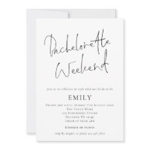 Modern Script Bachelorette Weekend Tour