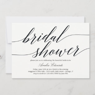 Modern Script Bridal Dusche Einladung