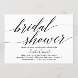 Modern Script Bridal Dusche Einladung