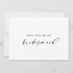 Modern Script Bridesmaid Vorschlag Card Einladung