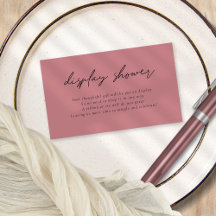 Modern Script Display Bridal Shower Dusty Rose