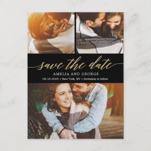 Modern Script EDITABLE COLOR Save the Date Postkarte