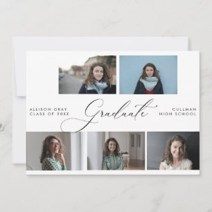 Modern Script Foto Abschluss Card Einladung