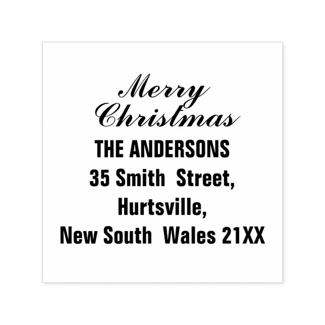 Modern Script Frohe Weihnachten Permastempel (Design)