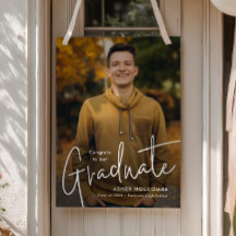 Modern Script Graduate Simple Photo Graduation 