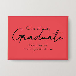 Modern script graduation button