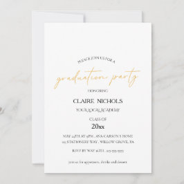 Modern Script Graduation Party Invitation