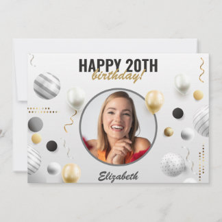 Modern Script Happy Birthday Custom Foto Gift