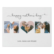 Modern Script Happy Mother's Day Heart Mama Foto
