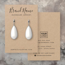 Modern Script Kraft Papier Ohrkarte