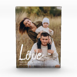 Modern Script "Love" Custom Family Fotoblock