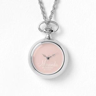 Modern Script Personalisiert Bridesmaid Armbanduhr