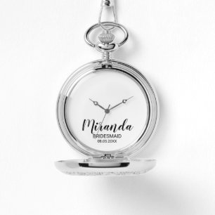 Modern Script Personalisiert Bridesmaid Armbanduhr