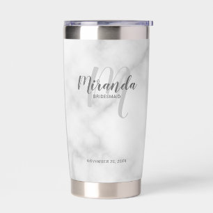 Modern Script Personalisiert Bridesmaid Name Thermobecher