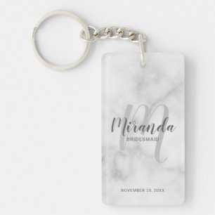 Modern Script Personalisiert Bridesmaid Schlüsselanhänger