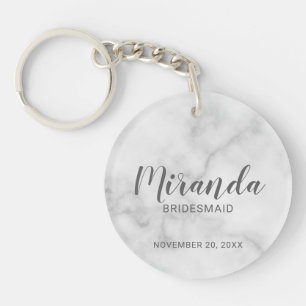 Modern Script Personalisiert Bridesmaid Schlüsselanhänger