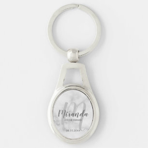 Modern Script Personalisiert Bridesmaid Schlüsselanhänger