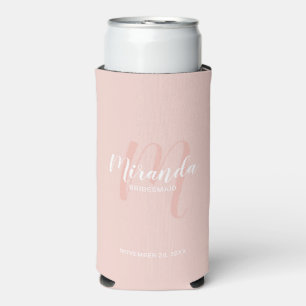 Modern Script Personalisiert Bridesmaid Selters Dosenkühler