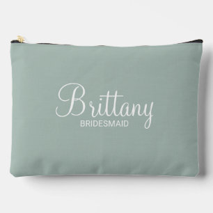 Modern Script Personalisiert Bridesmaid Zubehörtasche