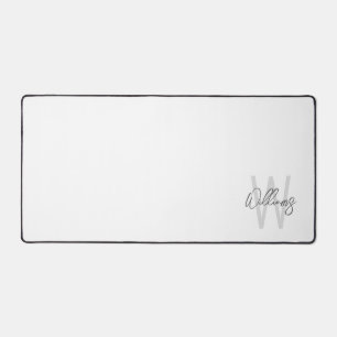 Modern Script Personalisiert Monogram und Name Schreibtischunterlage