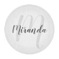 Modern Script Personalisiert Monogramm und Name