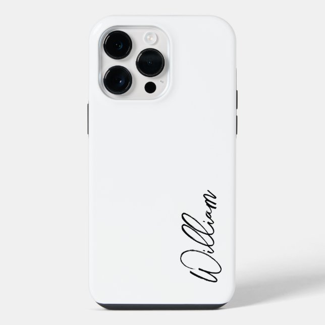 Modern Script Personalisiert Name iPhone 14 Pro Max Hülle (Rückseite)