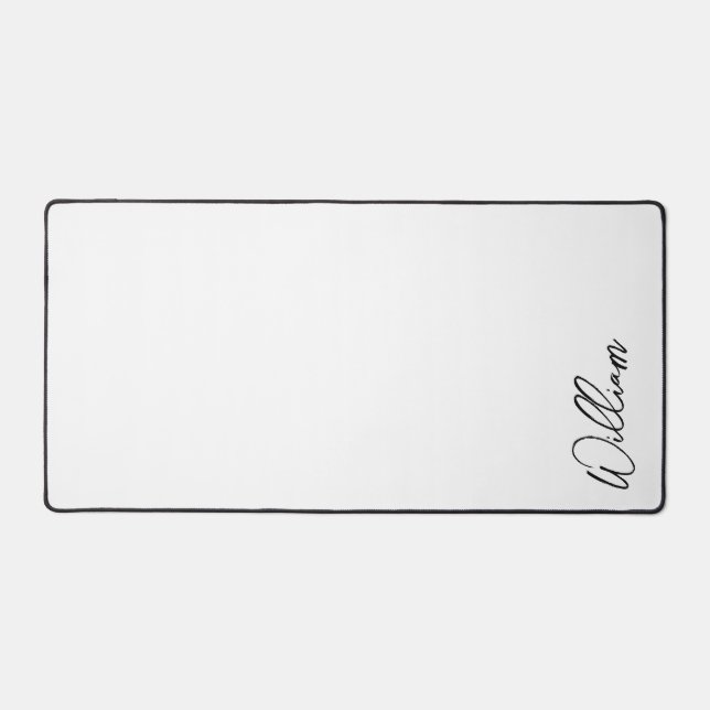 Modern Script Personalisiert Name Schreibtischunterlage (Vorderseite)