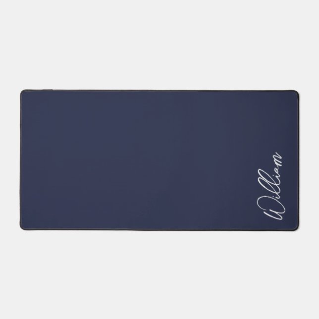 Modern Script Personalisiert Name Schreibtischunterlage (Vorderseite)