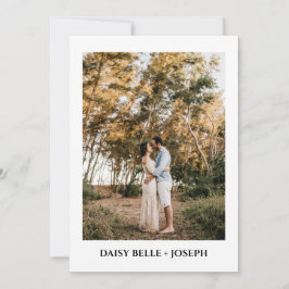 Modern Script Photo Wedding Save The Date Einladung