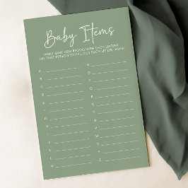 Modern Script Sage Oh Baby Simple Baby Items Game