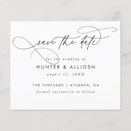Modern Script Save the Date