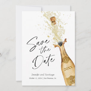 Modern Script Save the Date Card Einladung