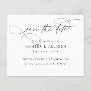 Modern Script Save the Date   Flyer Haushalt