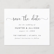 Modern Script Save the Date | Flyer Haushalt
