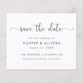Modern Script Save the Date | Flyer Haushalt