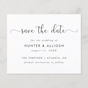 Modern Script Save the Date   Flyer Haushalt