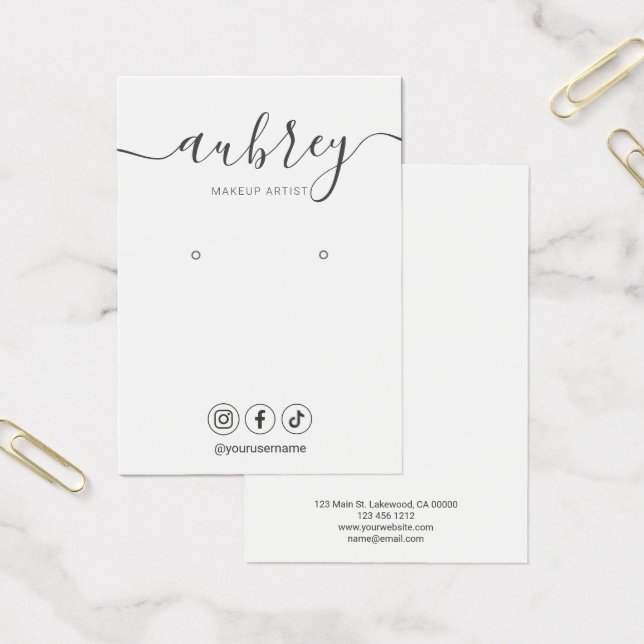 Modern Script Simple Earring Display (Büro)